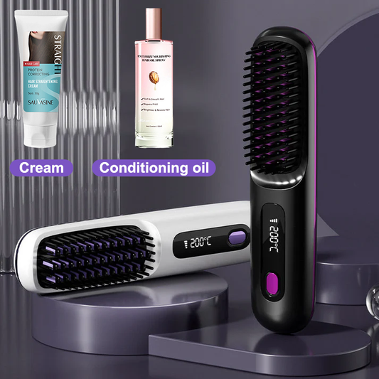🔥Summer Hot Sale 40% Off🔥Wireless Ceramic Heating Hair Straightening Comb