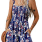 ⏰Hot Sale 49% Off💃Women's Summer Square Neck Sleeveless Loose Casual Short Smocked Romper✨