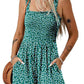 ⏰Hot Sale 49% Off💃Women's Summer Square Neck Sleeveless Loose Casual Short Smocked Romper✨