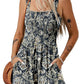 ⏰Hot Sale 49% Off💃Women's Summer Square Neck Sleeveless Loose Casual Short Smocked Romper✨