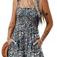 ⏰Hot Sale 49% Off💃Women's Summer Square Neck Sleeveless Loose Casual Short Smocked Romper✨