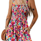 ⏰Hot Sale 49% Off💃Women's Summer Square Neck Sleeveless Loose Casual Short Smocked Romper✨