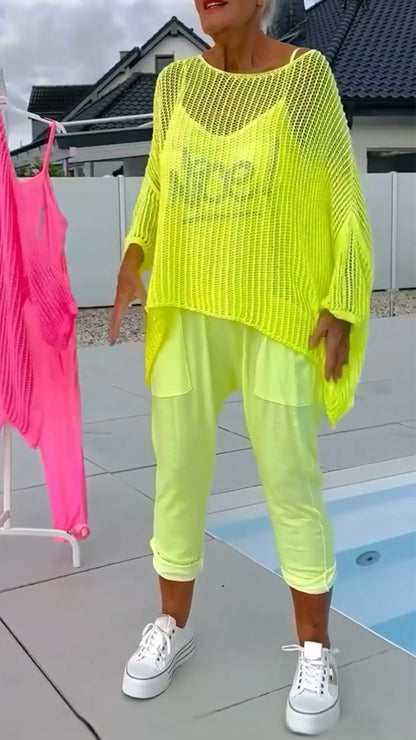 ⏰Last Day Hot Sale!!⌛✨Letter-print jumpsuit for women+ hol Smock Casual Suit💐