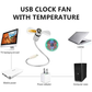 【💥Final 3-hour Preferential Deal 💥】🔥2025 Hot Sale 50% OFF🔥USB Fan with LED Clock Lighting
