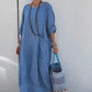 ⏰Last Day Hot Sale!!⌛FREE SHIPPING✈️Cotton and Linen Patchwork Long Dress