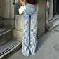🌸Summer Special Offer 50% Off🌸High Waisted Lace Splicing Jeans