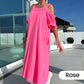 🏖️Summer Specials💃Women's Cold Shoulder Casual Maxi Dress