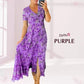💥Lastday! Hurry up！！💥💃Hot Sale 49% OFF🔥✈️✈️Free Shipping - Floral Print V-neck Dress