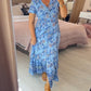 💥Lastday! Hurry up！！💥💃Hot Sale 49% OFF🔥✈️✈️Free Shipping - Floral Print V-neck Dress