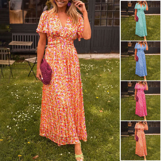 ⏰Last Day Hot Sale!!⌛🏖️Summer Hot Sale 49% OFF🌼Women's Sweet Vintage Floral Dress