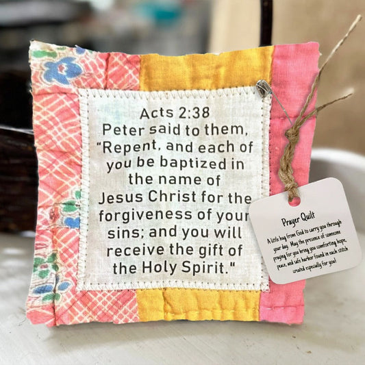 【💥Final 3-hour Preferential Deal 💥】🎁Handmade Prayer Quilt with cross inside