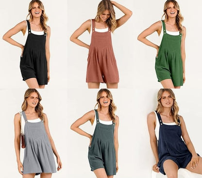 🏝️Summer Hot Sale 49% OFF✨Casual Adjustable Strap Loose Bib Rompers