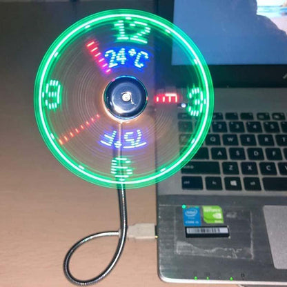 【💥Final 3-hour Preferential Deal 💥】🔥2025 Hot Sale 50% OFF🔥USB Fan with LED Clock Lighting