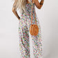 🔥Buy 2 get extra 10% off 🎁📣Womens Overalls Casual Floral Print Sleeveless Jumpsuit with Pockets