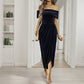 💃Christmas Sale 49% OFF🎀Women's Elegant Off The Shoulder Ruched Velvet Dress