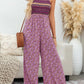 🔥Buy 2 get extra 10% off 🎁📣Womens Overalls Casual Floral Print Sleeveless Jumpsuit with Pockets