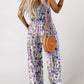 🔥Buy 2 get extra 10% off 🎁📣Womens Overalls Casual Floral Print Sleeveless Jumpsuit with Pockets