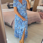 💥Lastday! Hurry up！！💥💃Hot Sale 49% OFF🔥✈️✈️Free Shipping - Floral Print V-neck Dress