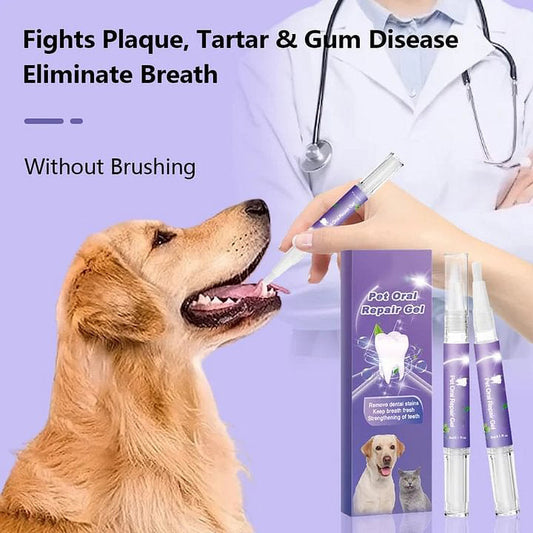 🥇BUY 2 GET 2 FREE🔥Pet Oral Repair Gel Toothbrush 🐱🐶