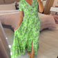 💥Lastday! Hurry up！！💥💃Hot Sale 49% OFF🔥✈️✈️Free Shipping - Floral Print V-neck Dress