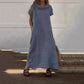 ⏰Last Day Hot Sale!!⌛🔥Buy 2 get extra 15% off 🎁Women’s Cowl Neck Cotton and Linen Casual Dress