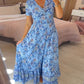 💥Lastday! Hurry up！！💥💃Hot Sale 49% OFF🔥✈️✈️Free Shipping - Floral Print V-neck Dress