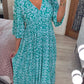 ⏰Last Day Hot Sale!!⌛🔥BUY 2 FREE SHIPPING✈️-GET EXTRA 15% OFF💃Bohemian Casual Print V-Neck Waist Wrap Long Dress