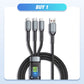 ✨2025 Hot Sale⌛Transparent Luminous 3-in-1 Super Fast Charging Cable
