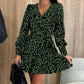 💖Limited Sale 49% OFF💖Leopard Print Wrap V-Neck Waist Tie Dress