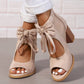 LAST DAY FREE SHIPPING🎁🌸Summer Specials💐 Women’s Bow Open-Toe Chunky Heel Sandals