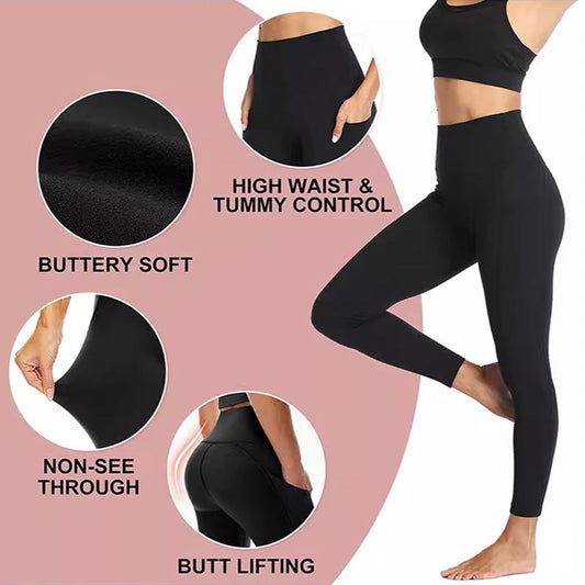 BUY 2 FREE SHIPPING🌸2025 HOT SALE 49% OFF🌸High-Waisted Butt Lifting Tummy Control Shaping Training Leggings with Side Pocket