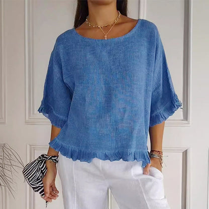 BUY 2 FREE SHIPPING✈️💖Limited-time offer 49% OFF💖Loose fit cotton linen summer top