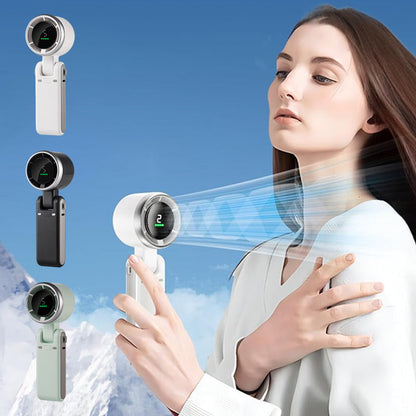 🌞Hot Sale 50% OFF🎁 ❄️Summer Savior A Hand-sized Hair Dryer💨5-Speed Foldable Handheld Fan Portable Design, Perfect Summer Companion!