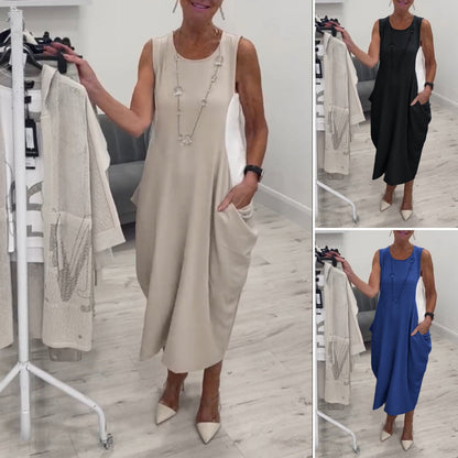FREE SHIPPING✈️💖LAST DAY PROMOTION - 50%OFF💖Simple Sleeveless Dress with Pockets