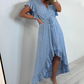 🌷Summer Hot Sale 49% OFF🍃Women's Resort Style V-Neck Polka Dot Ruffle Sleeve Dress