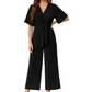 💖LAST DAY SALE 50% OFF💖✈️BUY 2 FREE SHIPPING✈️Women's Elegant V-Neck Wide Leg Waist Tie Jumpsuit