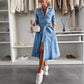 FREE SHIPPING✈️🔥LAST DAY SALE 49% OFF🔥Women's Button Down Long Sleeve Denim Dress