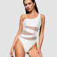 💕🏖️2025 New Type 49% OFF🔥 Sexy One Piece Swimsuit One Shoulder Swimsuit Slim Mesh Swimsuit