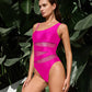 💕🏖️2025 New Type 49% OFF🔥 Sexy One Piece Swimsuit One Shoulder Swimsuit Slim Mesh Swimsuit