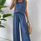 ⏰Last Day Hot Sale!!⌛✨2025 New Arrivals 50% OFF✨Sleeveless Top & Wide-Leg Pants Set