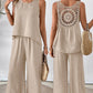 ⏰Last Day Hot Sale!!⌛✨2025 New Arrivals 50% OFF✨Sleeveless Top & Wide-Leg Pants Set