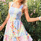 🎉Summer Hot Sale 50% OFF🌞Buy 2 get extra 10% off🌸 Romantic Bloom! Floral printed sleeveless mini dress 👗