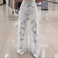 🌸Summer Special Offer 50% Off🌸High Waisted Lace Splicing Jeans