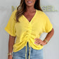 FREE SHIPPING✈️✨2025 New Arrivals ✨Women's Casual V-Neck Tie Front Short Sleeve Top
