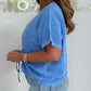 FREE SHIPPING✈️✨2025 New Arrivals ✨Women's Casual V-Neck Tie Front Short Sleeve Top