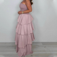 ✈️FREE SHIPPING🏖️2025 New Arrivals 💃Solid Color Spaghetti Tiered Skirt