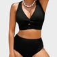 👙👙2025 New Type ~50% OFF 👙Textured Knot-Front High-Waisted Bikini Set