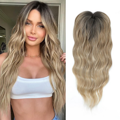 🥇🔥HOT SALE 50% OFF🔥Wavy Clip-In Hair Topper with Bangs for Thinning Hair