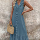 ⏰Last Day Hot Sale!!⌛FREE SHIPPNG✈️Women's Casual V-Neck Sleeveless Ruffled Maxi Dress