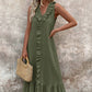 ⏰Last Day Hot Sale!!⌛FREE SHIPPNG✈️Women's Casual V-Neck Sleeveless Ruffled Maxi Dress